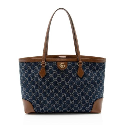 Gucci GG Denim Ophidia Medium Tote