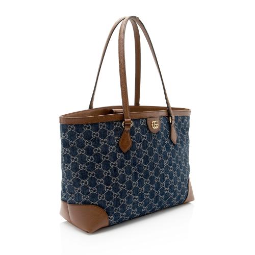 Gucci GG Denim Ophidia Medium Tote