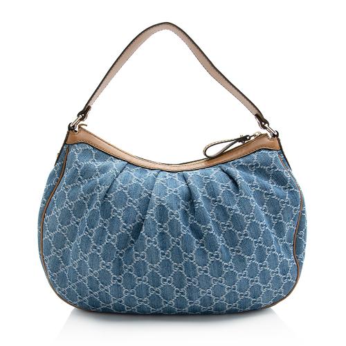 Gucci GG Denim Sukey Hobo