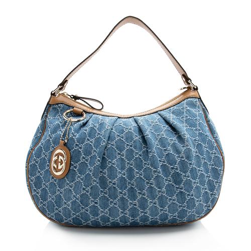 Gucci GG Denim Sukey Hobo