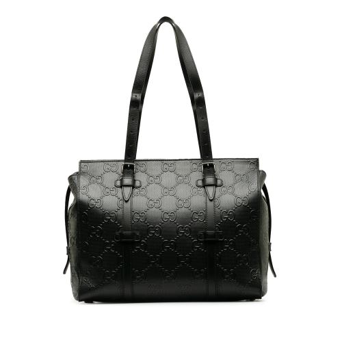 Gg embossed tote bag sale