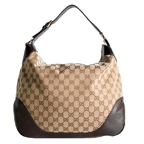 Gucci GG Fabric Charlotte Medium Hobo Handbag