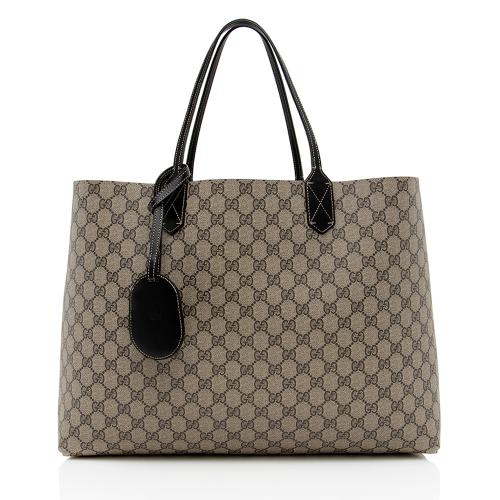 Gucci GG Supreme Leather Reversible Large Tote