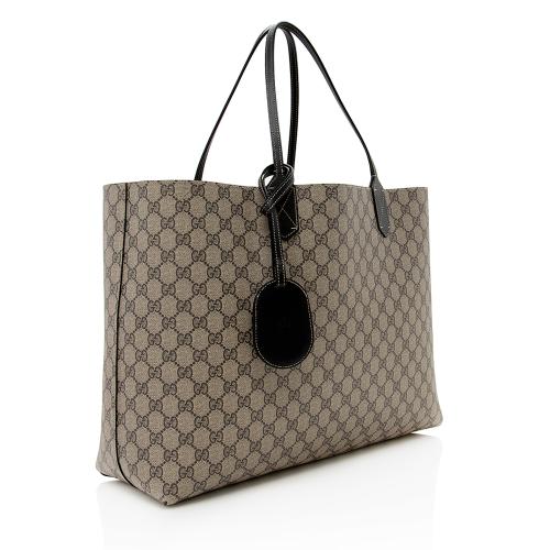 Gucci GG Supreme Leather Reversible Large Tote