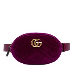 Gucci GG Marmont Matelasse Velvet Belt Bag