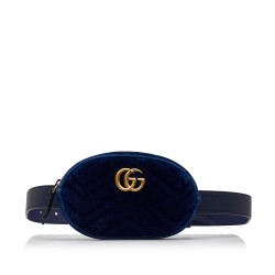 Gucci GG Marmont Matelasse Velvet Belt Bag