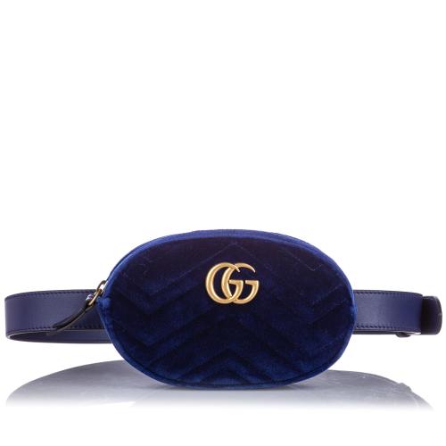 Gucci Velvet GG Marmont Belt Bag