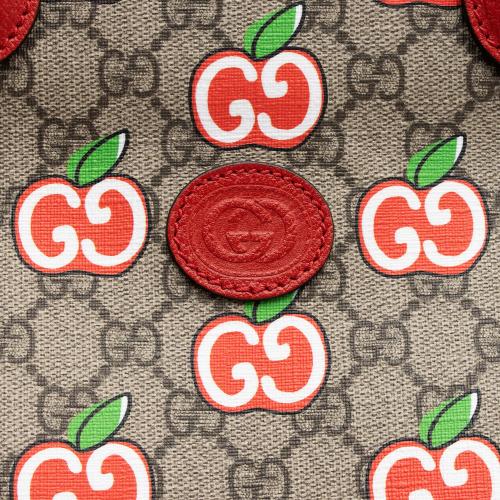 Gucci GG Supreme Apple Monogram N/S Shopping Tote