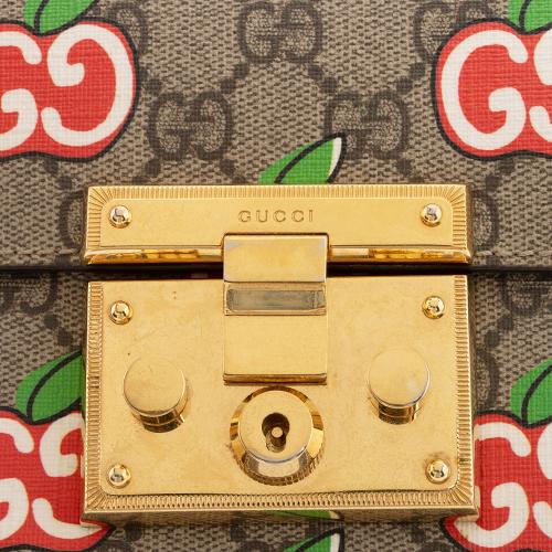 Gucci GG Supreme Apple Padlock Small Shoulder Bag