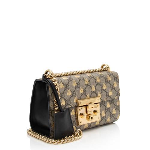 Gucci GG Supreme Bee Padlock Small Shoulder Bag