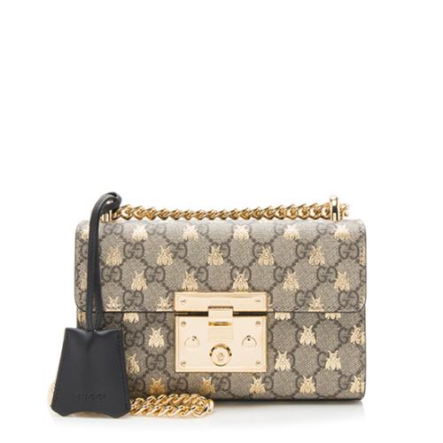 Gucci GG Supreme Bee Padlock Small Shoulder Bag