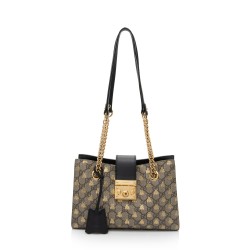 Gucci GG Supreme Bees Padlock Small Shoulder Bag