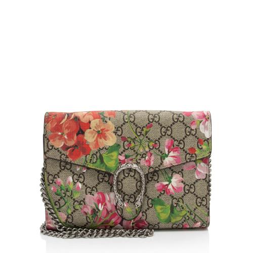 Gucci GG Supreme Blooms Dionysus Chain Wallet