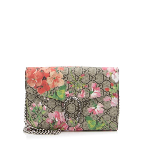 Gucci GG Supreme Blooms Dionysus Chain Wallet