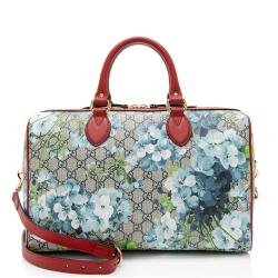 Gucci GG Supreme Blooms Medium Boston Bag