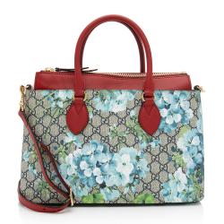 Gucci GG Supreme Blooms Medium Zip Tote