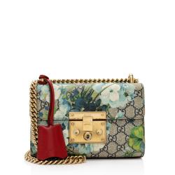 Gucci GG Supreme Blooms Padlock Small Shoulder Bag