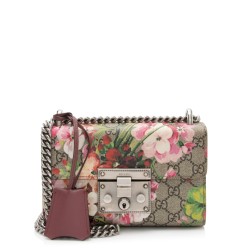 Gucci GG Supreme Blooms Padlock Small Shoulder Bag