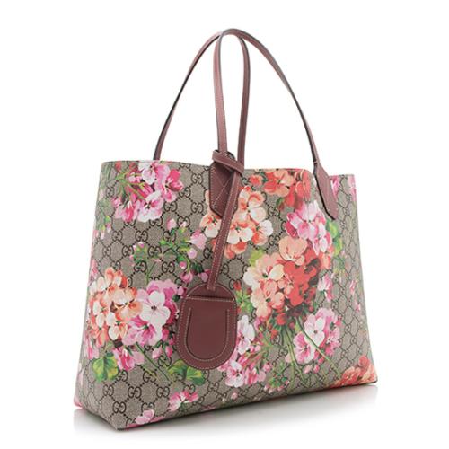 Gucci GG Supreme Blooms Reversible Medium Tote