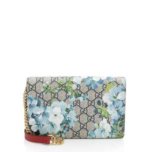 Gucci GG Supreme Blooms Wallet on Chain