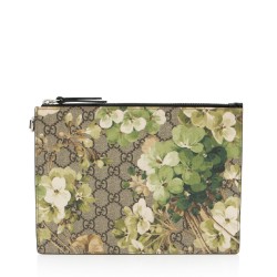 Gucci GG Supreme Blooms Wristlet