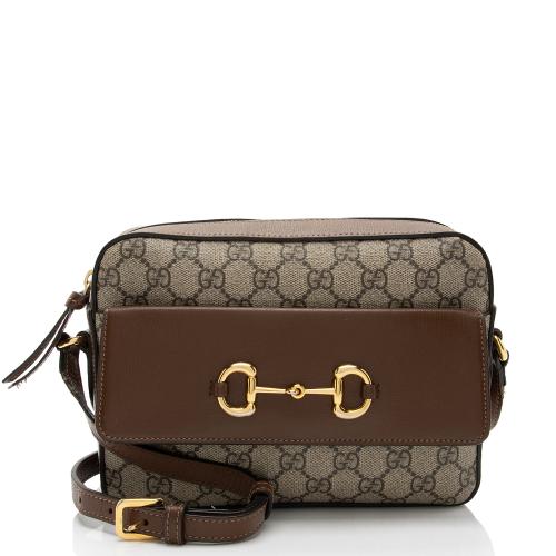 Gucci GG Supreme Calfskin Horsebit 1955 Small Shoulder Bag