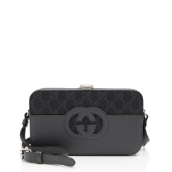 Gucci GG Supreme Calfskin New Basket Mini Shoulder Bag