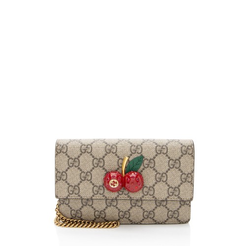 Gucci GG Supreme Cherry Super Mini Bag