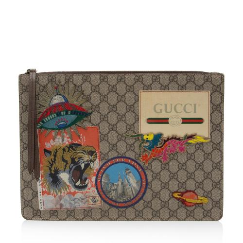 Gucci Soft GG Supreme Gucci Courrier Messenger Clutch