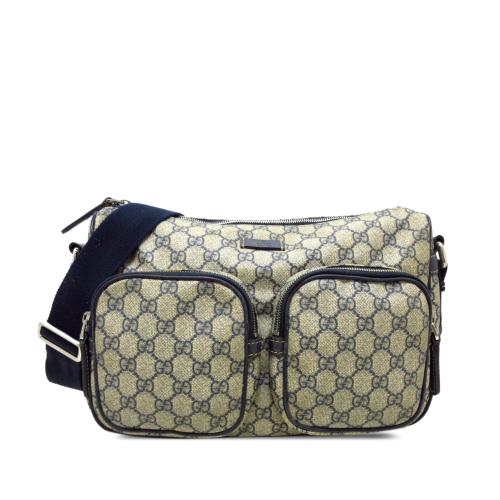 Gucci GG Supreme Double Pocket Crossbody