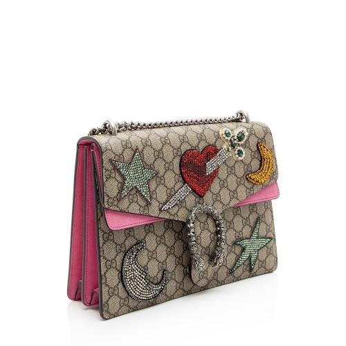 Gucci GG Supreme Embellished Dionysus Medium Shoulder Bag