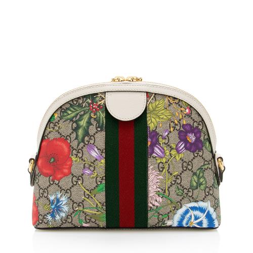 Gucci GG Supreme Flora Ophidia Dome Small Shoulder Bag