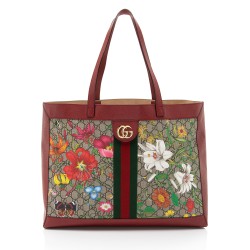 Gucci GG Supreme Flora Ophidia Medium Tote