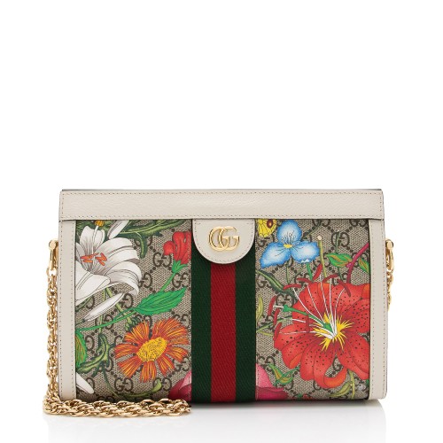 Gucci GG Supreme Flora Ophidia Shoulder Bag