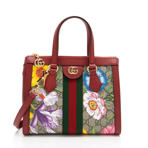 Gucci GG Supreme Flora Ophidia Small Tote