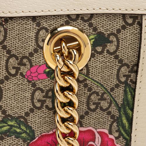 Gucci GG Supreme Flora Padlock Small Tote