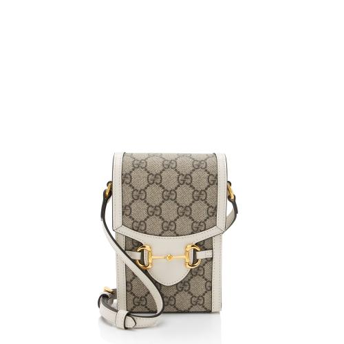 Gucci GG Supreme Horsebit 1955 Vertical Mini Shoulder Bag