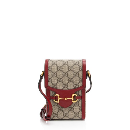 Gucci GG Supreme Horsebit 1955 Vertical Mini Shoulder Bag