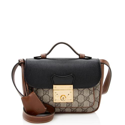 Gucci GG Supreme Leather Padlock Mini Crossbody