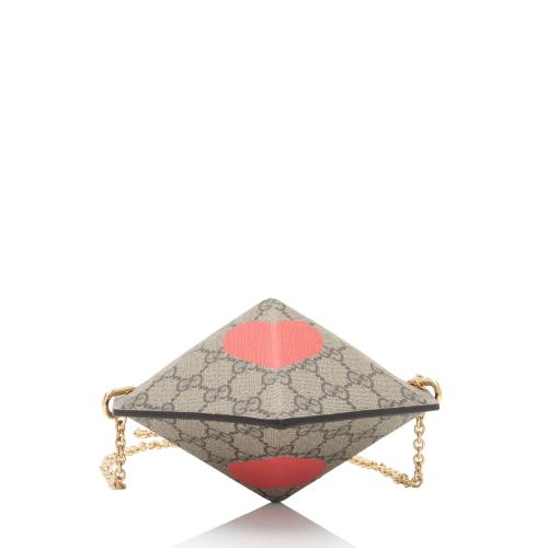 Gucci GG Supreme Love Heart Valentines Mini Crossbody