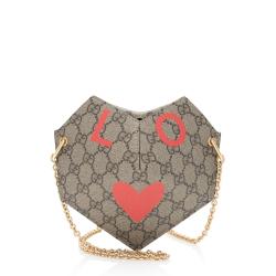 Gucci GG Supreme Love Heart Valentines Mini Crossbody