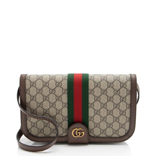 Gucci GG Supreme Ophidia Saddle Flap Crossbody