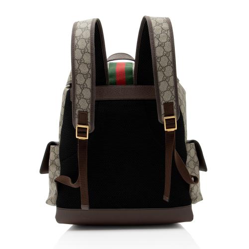 Gucci GG Supreme Ophidia Medium Flap Backpack