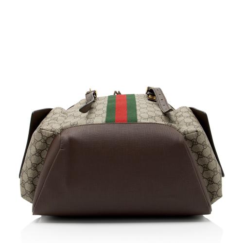 Gucci GG Supreme Ophidia Medium Flap Backpack