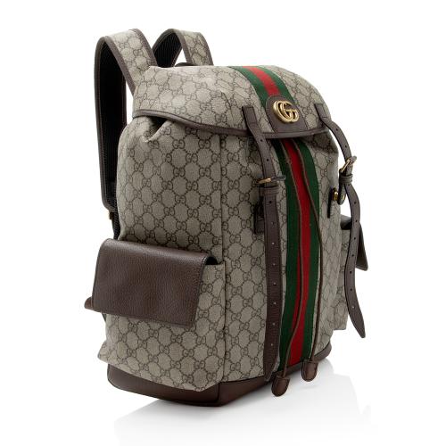 Gucci GG Supreme Ophidia Medium Flap Backpack