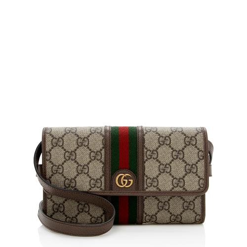 Gucci GG Supreme Ophidia Tri-Fold Wallet Crossbody