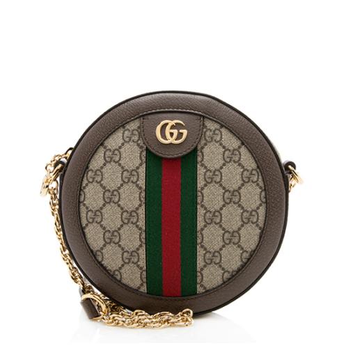 Gucci GG Supreme Ophidia Round Mini Shoulder Bag