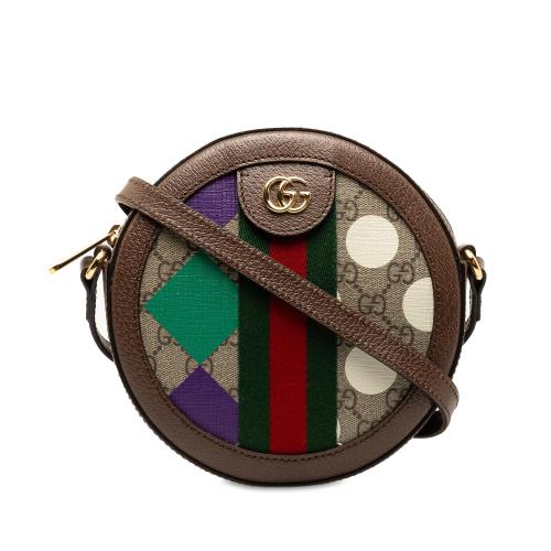 Gucci GG Supreme Ophidia Paint Round Crossbody