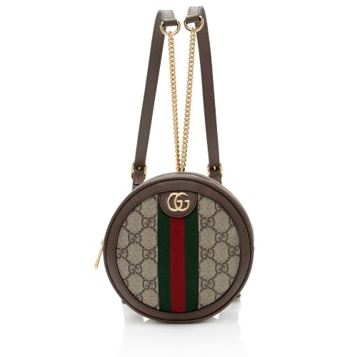 Gucci GG Supreme Ophidia Round Mini Backpack