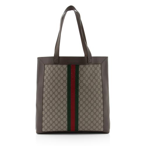 Gucci GG Supreme Ophidia Soft Vertical Large Tote